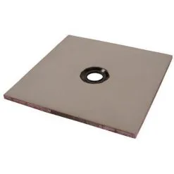 Receveur Panodur Prêt à Carreler Avec Emplacement Bonde Central - Lazer - 120x120x4cm - Sans Bonde