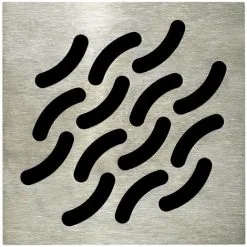 LAZER Grille Carrée 130 X 130 Mm Wave Pour Isotanche