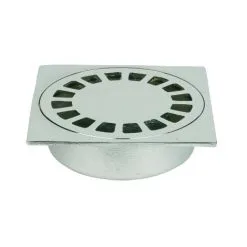 LAZER Siphon De Sol Laiton Solusec 100x100 Mm - Sortie Verticale Ø32