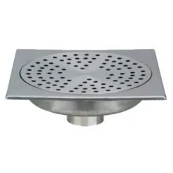 LAZER Siphon De Sol Inox Solusec 200x200 Mm - Sortie Verticale Ø50