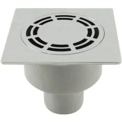 LAZER Siphon De Sol Laiton Chromé Solusec 120x120 Mm - Sortie Verticale