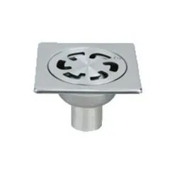 LAZER Siphon De Sol Inox Solusec 100x100 Mm - Sortie Verticale Ø40