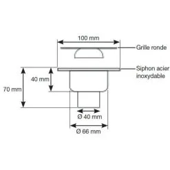 LAZER Siphon De Sol Inox Solusec 100x100 Mm - Sortie Verticale Ø40 -LAZER Soldes Magasin 6521824 4